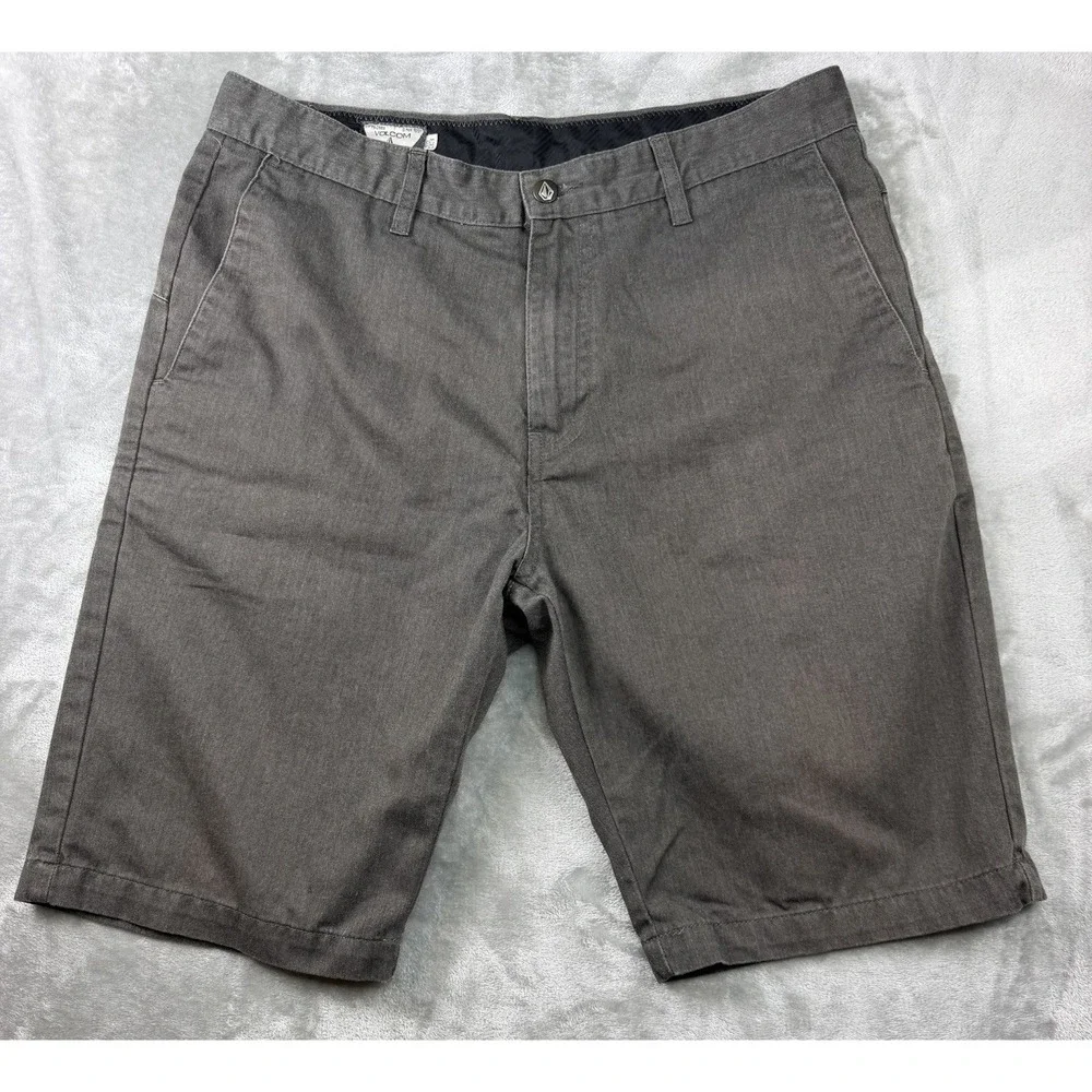 Volcom‎ Shorts Men's Size 33 Cotton Brown Chino Skater Streetwear Casual Skate